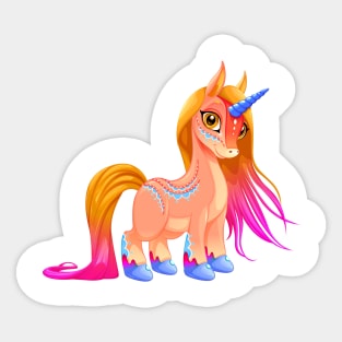 Baby unicorn for freedom and magic Sticker